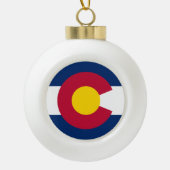 Staatsflagge Colorado Keramik Kugel-Ornament (Vorderseite)