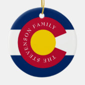 Staatsflagge Colorado Keramik Ornament (Vorne)