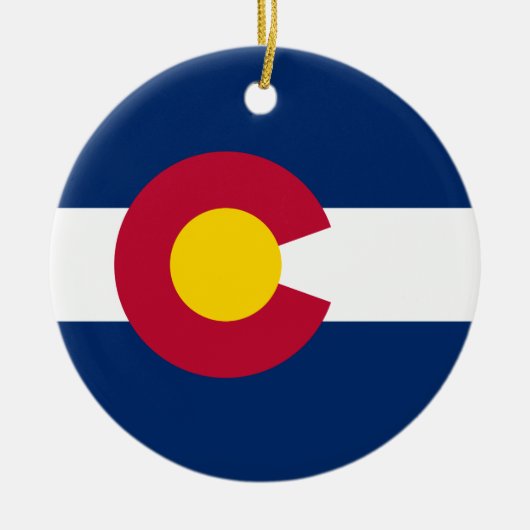 Staatsflagge Colorado Keramik Ornament (Vorne)