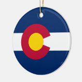Staatsflagge Colorado Keramik Ornament (Links)