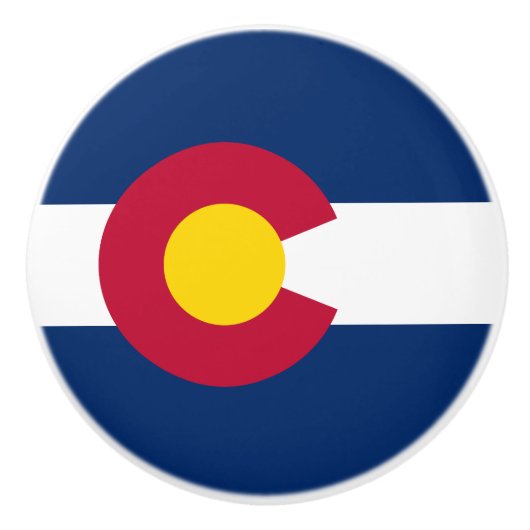 Staatsflagge Colorado Keramikknauf (Vorderseite)