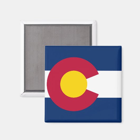 Staatsflagge Colorado Magnet (Vorderseite/Rückseite)