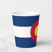 Staatsflagge Colorado Pappbecher (Vorderseite)