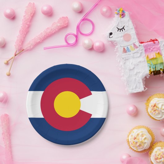 Staatsflagge Colorado Pappteller (Party)