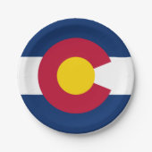 Staatsflagge Colorado Pappteller (Vorderseite)
