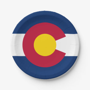 Staatsflagge Colorado Pappteller