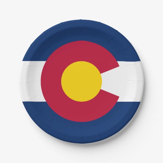 Staatsflagge Colorado Pappteller (Vorderseite)