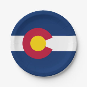Staatsflagge Colorado Pappteller
