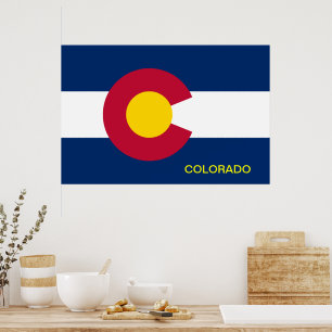 Staatsflagge Colorado Poster
