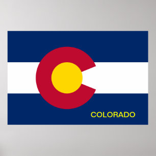 Staatsflagge Colorado Poster