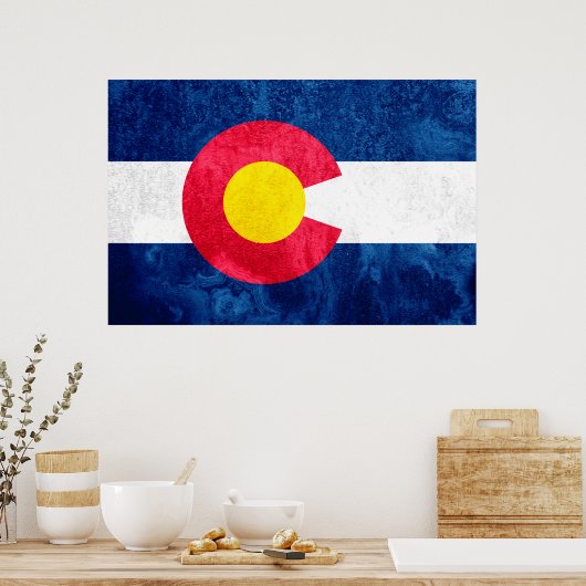 Staatsflagge Colorado Poster (Küche)