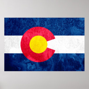 Staatsflagge Colorado Poster