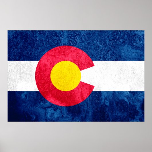 Staatsflagge Colorado Poster (Vorne)