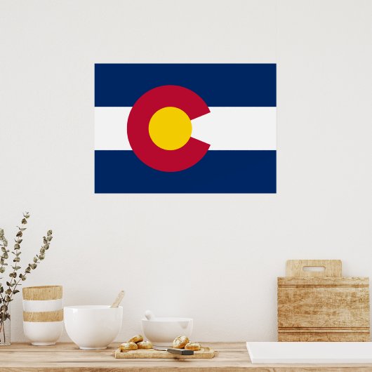 Staatsflagge Colorado Poster (Küche)