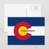 Staatsflagge Colorado Postkarte (Vorne/Hinten)