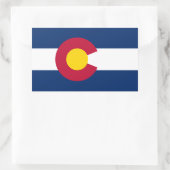 Staatsflagge Colorado Rechteckiger Aufkleber (Tasche)