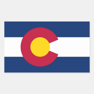 Staatsflagge Colorado Rechteckiger Aufkleber