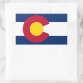 Staatsflagge Colorado Rechteckiger Aufkleber (Tasche)