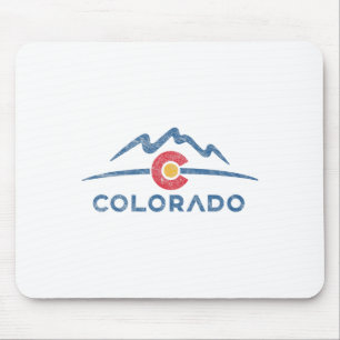 Staatsflagge Colorado Rocky Mountains Skifahren As Mousepad