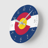 Staatsflagge Colorado Runde Wanduhr (Winkel)