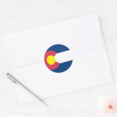 Staatsflagge Colorado Runder Aufkleber (Umschlag)