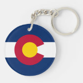 Staatsflagge Colorado Schlüsselanhänger (Rückseite)