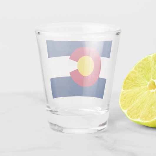 Staatsflagge Colorado Schnapsglas (Rückseite)