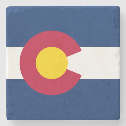 Staatsflagge Colorado Steinuntersetzer (Vorderseite)