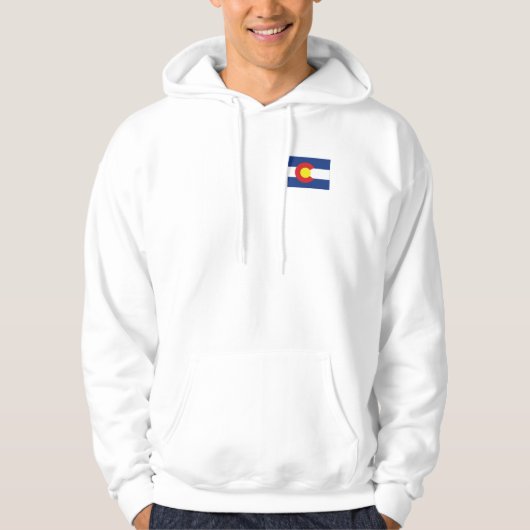 Staatsflagge Colorado und Karte Hoodie (Vorderseite)