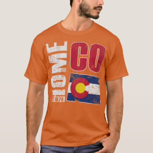 Staatsflagge Colorado Zuhause CO 1876 T-Shirt