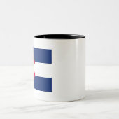 Staatsflagge Colorado Zweifarbige Tasse (Mittel)