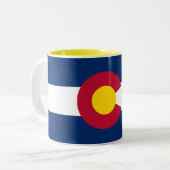 Staatsflagge Colorado Zweifarbige Tasse (Vorderseite Links)