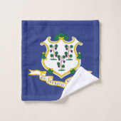 Staatsflagge Connecticut Badhandtuch Set (Waschlappen)