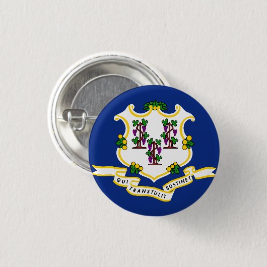 Staatsflagge Connecticut Button (Vorne & Hinten)