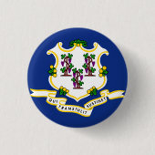 Staatsflagge Connecticut Button (Vorderseite)