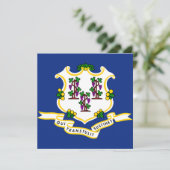 Staatsflagge Connecticut Einladung (Stehend Vorderseite)