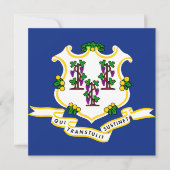 Staatsflagge Connecticut Einladung (Vorderseite)