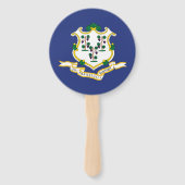 Staatsflagge Connecticut Fächer (Rückseite)