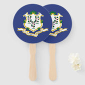Staatsflagge Connecticut Fächer (Vorne und Hinten)