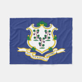Staatsflagge Connecticut Fleecedecke (Vorderseite (Horizontal))