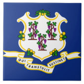 Staatsflagge Connecticut Fliese (Vorderseite)