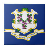 Staatsflagge Connecticut Fliese (Vorderseite)