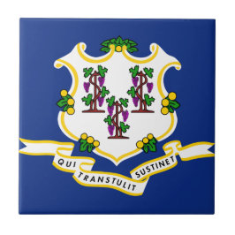 Staatsflagge Connecticut Fliese