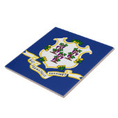 Staatsflagge Connecticut Fliese (Seite)