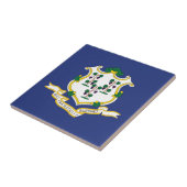 Staatsflagge Connecticut Fliese (Seite)