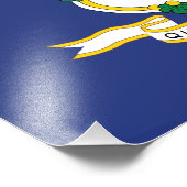 Staatsflagge Connecticut Fotodruck (Ecke)