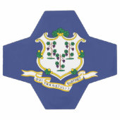 Staatsflagge Connecticut Fußball (Flach)