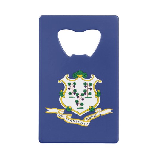 Staatsflagge Connecticut Geldbeutel Flaschenöffner (Vorderseite)