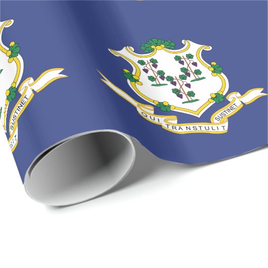 Staatsflagge Connecticut Geschenkpapier (Rolleneckpunkt)