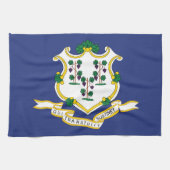 Staatsflagge Connecticut Geschirrtuch (Horizontal)